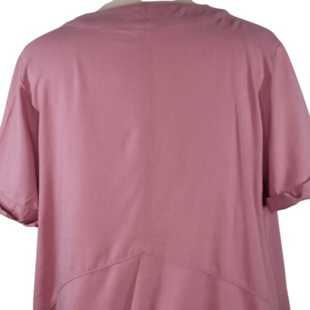 Ellos Dusty Pink V-Neck Short Sleeve Top - Picture 8 of 12